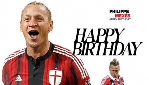 米兰祝梅克斯43岁生日快乐，效力红黑军团5年出战114场